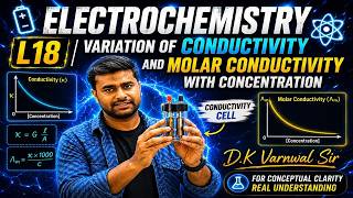 Electrochemistry L-18 | Variation of Conductivity &amp; Molar Conductivity | Kohlrausch Law | Class 12