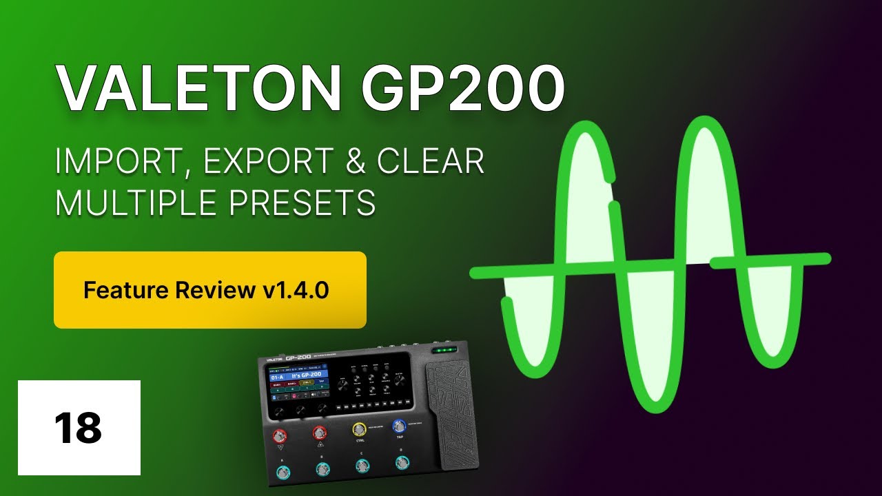 Import, Export & Clear Multiple Presets - ⚡️Valeton GP200 - YouTube