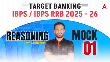 IBPS RRB Reasoning Classes in Tamil | IBPS RRB PO & Clerk Reasoning Mock Test -1 | by Arun Sir