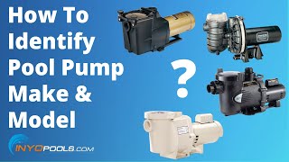 How To Identify A Pool Pumps Make & Model