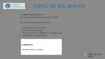 Curso SQL Server 20 Uso de campos calculados