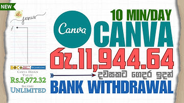 How to Make +$40/Day Passive Income Using Canva for FREE | Canva එක්කම් සල්ලි ! Make Money Online
