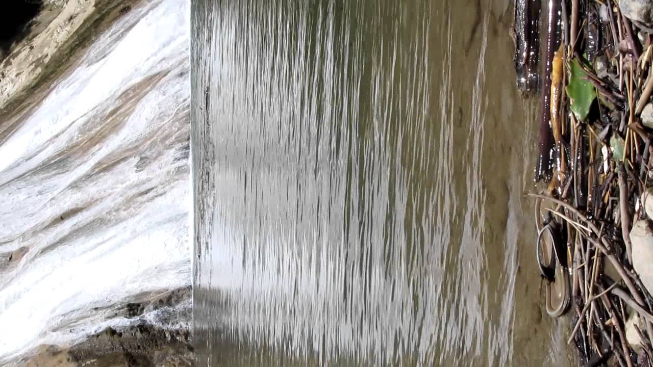 Calm water at the base of the falls - YouTube