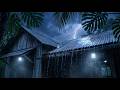 No Ads Rain Sounds for Sleeping – ASMR Strong Tin Roof Rainstorm for Deep Sleep and Calm Thoughts