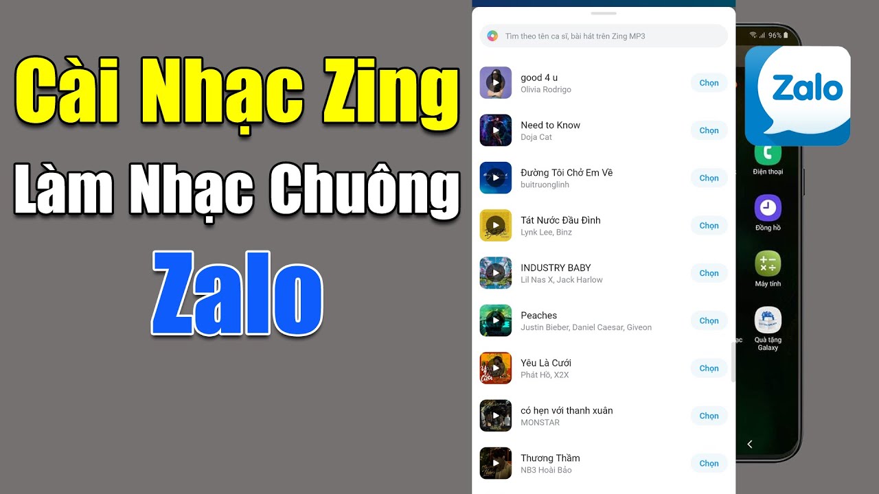 Cài đặt nhạc trên Zing Mp3 làm nhạc chuông cho Zalo... - youtube