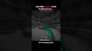 Duping trick in this server #minecraft
