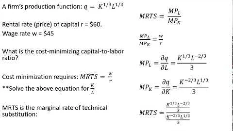 Solving for the Cost-Minimizing Capital-Labor Ratio - DayDayNews