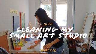 Mini Studio Vlog 001 | Studio Clean Up and Jewelry Sorting | Meet my Cat Ozzie