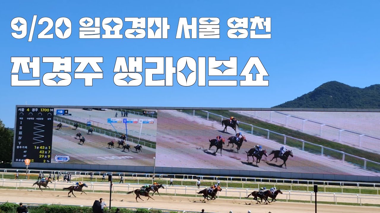 휴장전 일요경마/서울경마 영천경마 전경주 생라이브쇼 