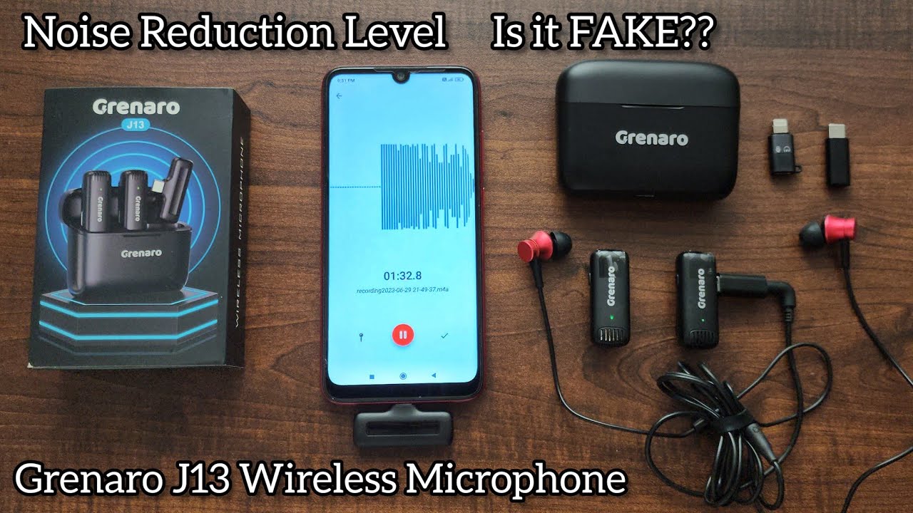Grenaro J13 Wireless Microphone Review & Noise Reduction Testing Is It Worth Buying?? 🤔 YouTube