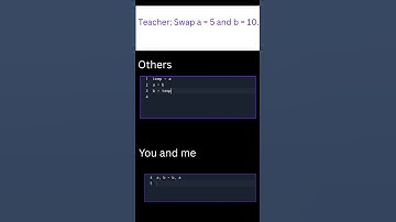 Others vs Me 😎 | Swap Variables in Python in 1 Line 🔥 #shorts #viral #coding