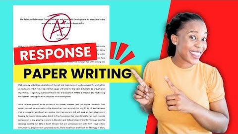 How to Write a Response Paper| Step-by-step Example