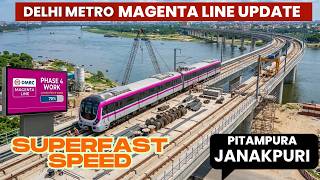 😱 Superfast Delhi Metro Magenta Line Construction 🇮🇳 | Janakpuri to Pitampura Mega Update!