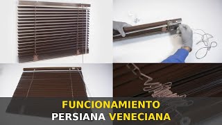 omo funciona la persiana veneciana aluminio lamas 25mm imitacion madera