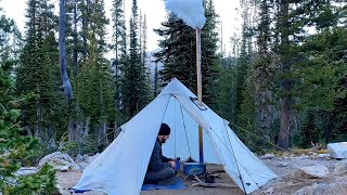 Hot Tent Camping Deep in the Forest