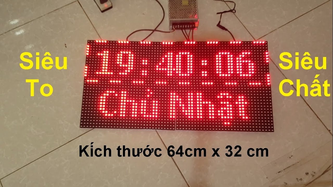 Tổng hợp đồng hồ Led P10, bảng led matrix P10 siêu to khổng lồ cực đẹp ...