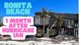 Bonita Beach 1 month after Hurricane Ian // Hurricane Recovery // Beach Walk 4k // Doc's Beach House