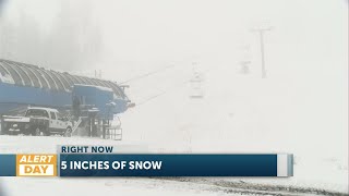 Fresh snow covers Mount Bachelor as crews prep for ski season