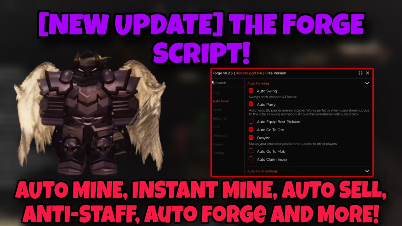 [NEW UPDATE] THE FORGE SCRIPT! - INSTANT MINE, AUTO MINE, AUTO SELL ...