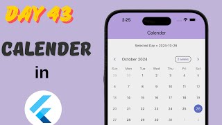 How To Create A Flutter Table Calendar || Flutter Calendar App -  [2024]