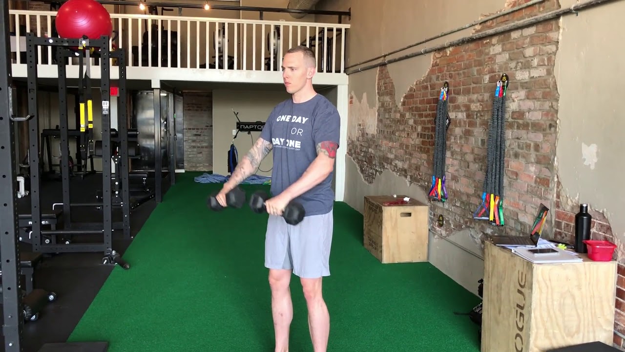 Dumbbell Front to Lateral Raise 