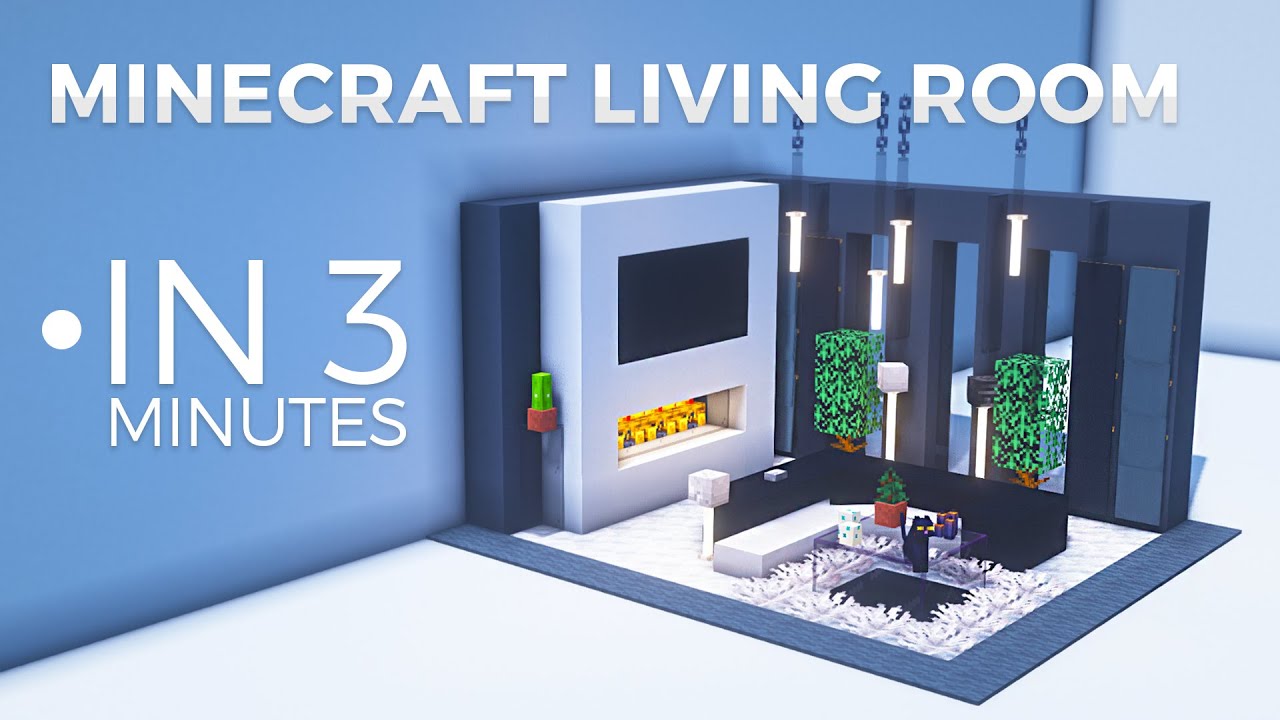 3 Minute Minecraft Living Room Build