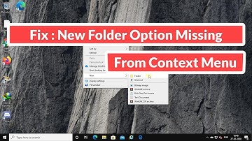 Fix : New Folder Option Missing from Context menu