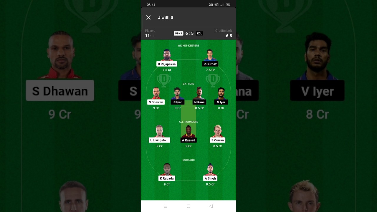 PBKS vs KKR Dream11 Prediction, IPL Fantasy Cricket Tips, Playing XI, Pitch Report & Injury 