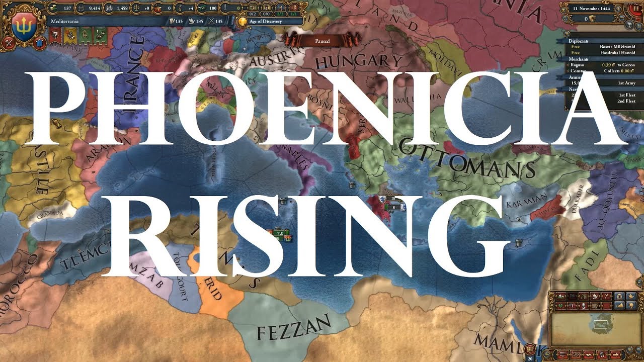 Phoenicia Rising EU4 Custom Nation Showcase YouTube