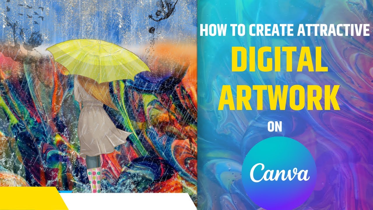 #Canva #DigitalArt #GraphicDesign How to create attractive digital ...