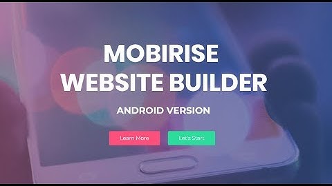 Mobirise Website Builder App for Android