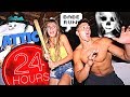 24 Hour OVERNIGHT Challenge In Haunted Attic *SCARY*