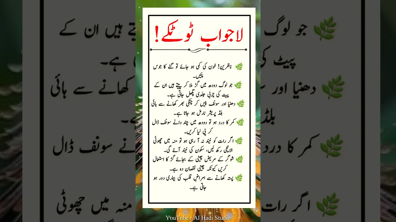 Mufeed Totke For Daily Life 💥🌿🍋 