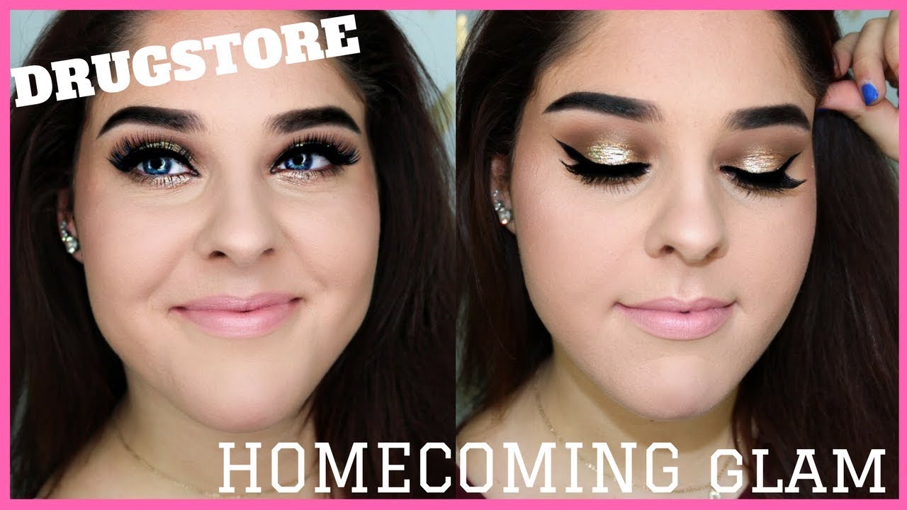 EASY AFFORDABLE HOMECOMING GLAM Drugstore Makeup Tutorial