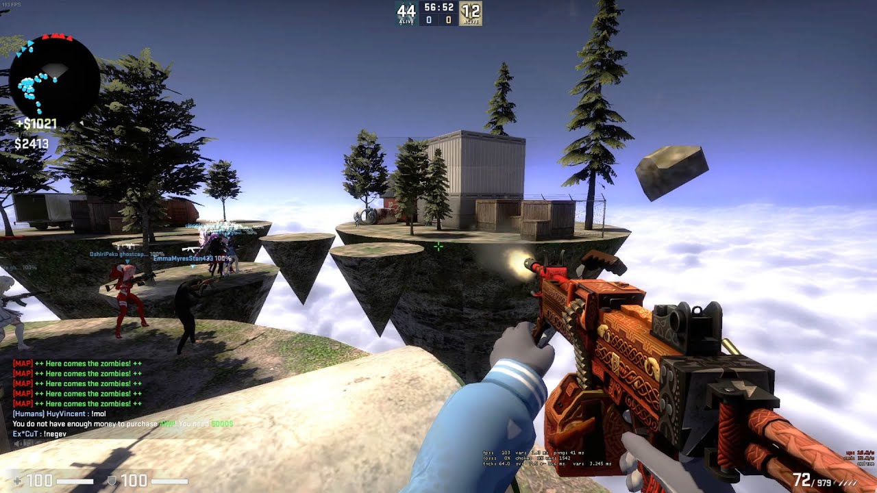 CSGO ZOMBIE ESCAPE ze_floating_rocks_survival_csgo_v3 On Ghostcap - YouTube