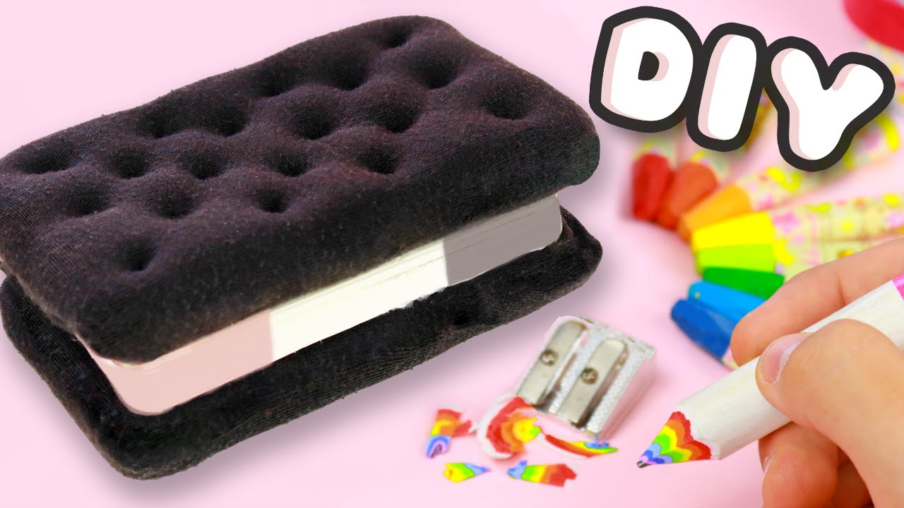 DIY SCHOOL SUPPLIES for Back to School - Ice Cream Sandwich Notebook!