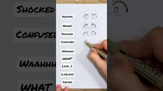 Drawing different anime eyes emotions #easydrawing #howtodrawanime #howtodrawanimeeyes #animeeyes