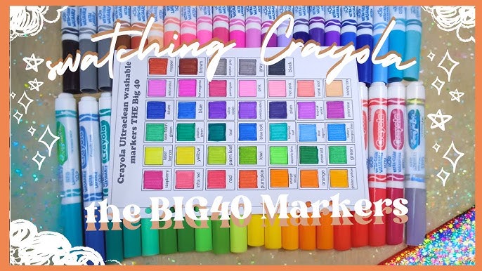 Unboxing my Crayola The Big 40 Washable Markers (with Swatches