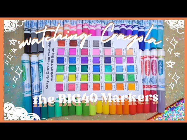 Crayola The Big 40 Washable Markers - Swatches 