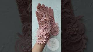 #irishlace#maritairishlace Ирландское кружево. Обзор, перчатки &quot;Линия цветов&quot;