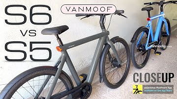 VanMoof S6 Closeup & VanMoof S5 Side-by-Side