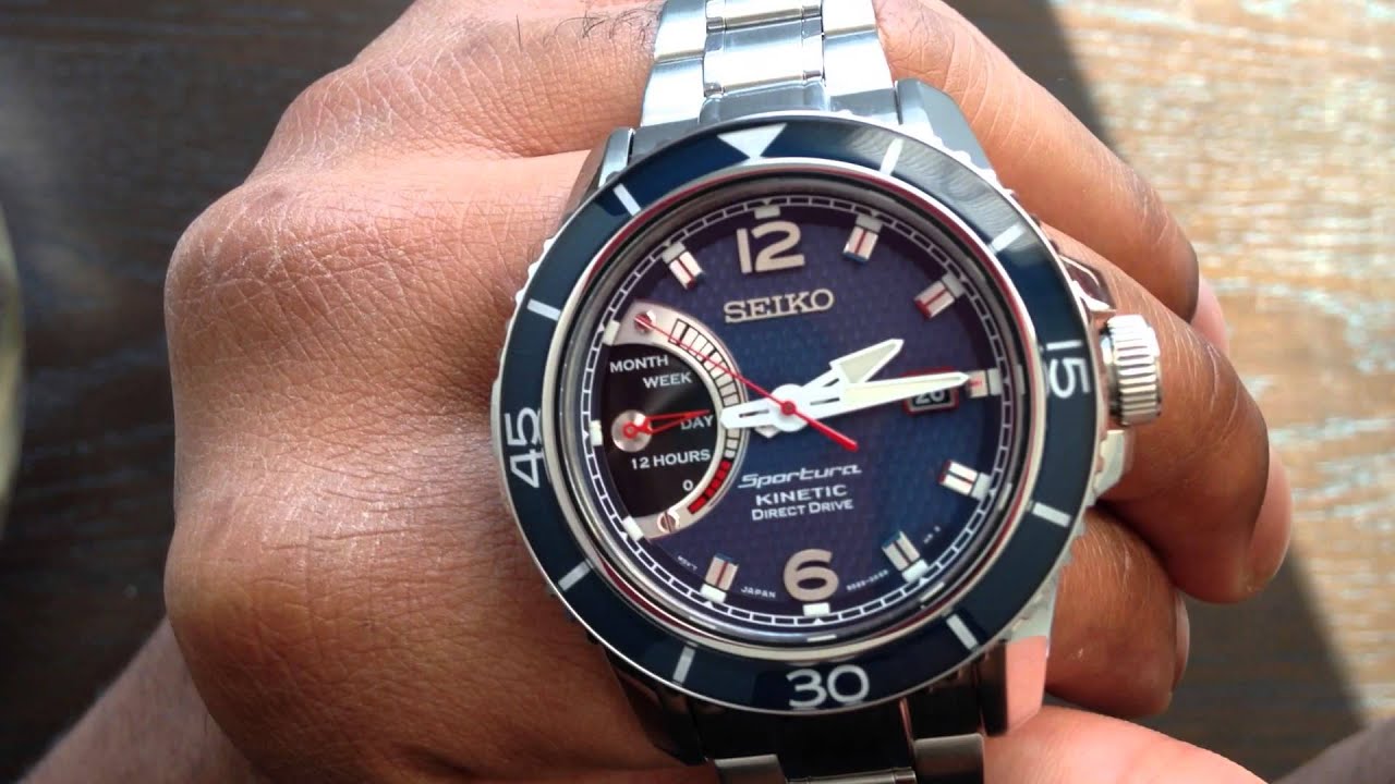 Seiko SRG017 Sportura Kinetic Direct Drive Unboxing - YouTube