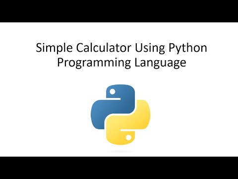 Simple calculator using python programming language - YouTube