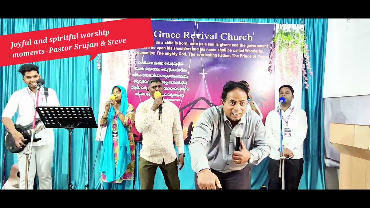 Spiritful & Joyfull worship moments with Pastor Srujan & Steve - Mahima Ghanathaku@GRC Nizamabad.