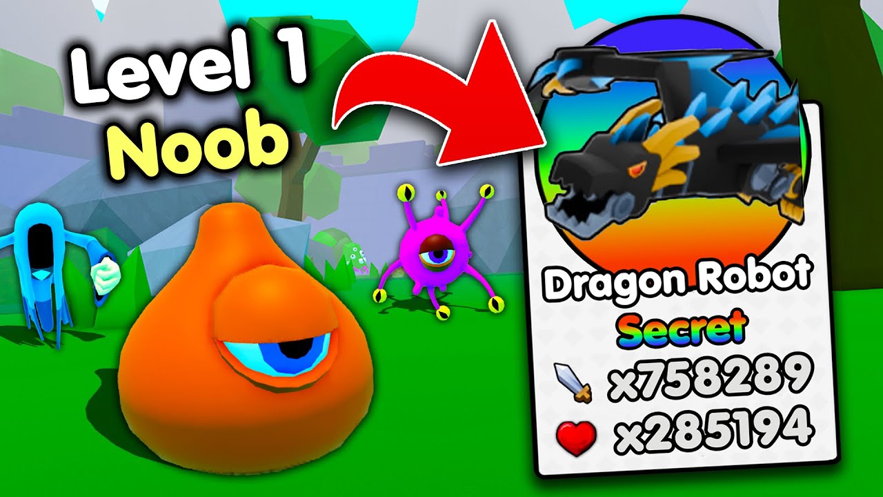 Начинаю заново как НУБ с ОП ДРАКОН в Monster Evolution! (Roblox)