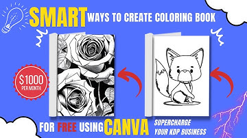 How to Make $ 1000 a Month by Creating Coloring Book FAST Using Canva and Inkscape:  KDP Tutorial