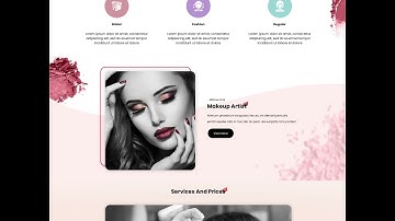Cosmetic - Beauty & Makeup Artist Website Landing Page Design