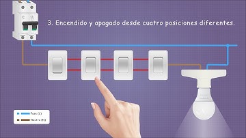 ENCENDIDO Y APAGADO DE BOMBILLO DESDE DOS, TRES Y CUATRO POSICIONES DIFERENTES