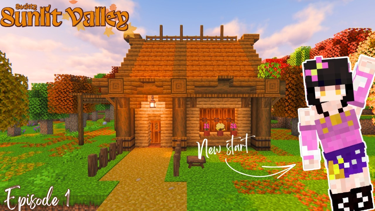 Finding Home in Sunlit Valley — A Peaceful Minecraft World