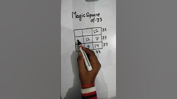easy way to make a magic ✨🪄 square of 33#basicmath